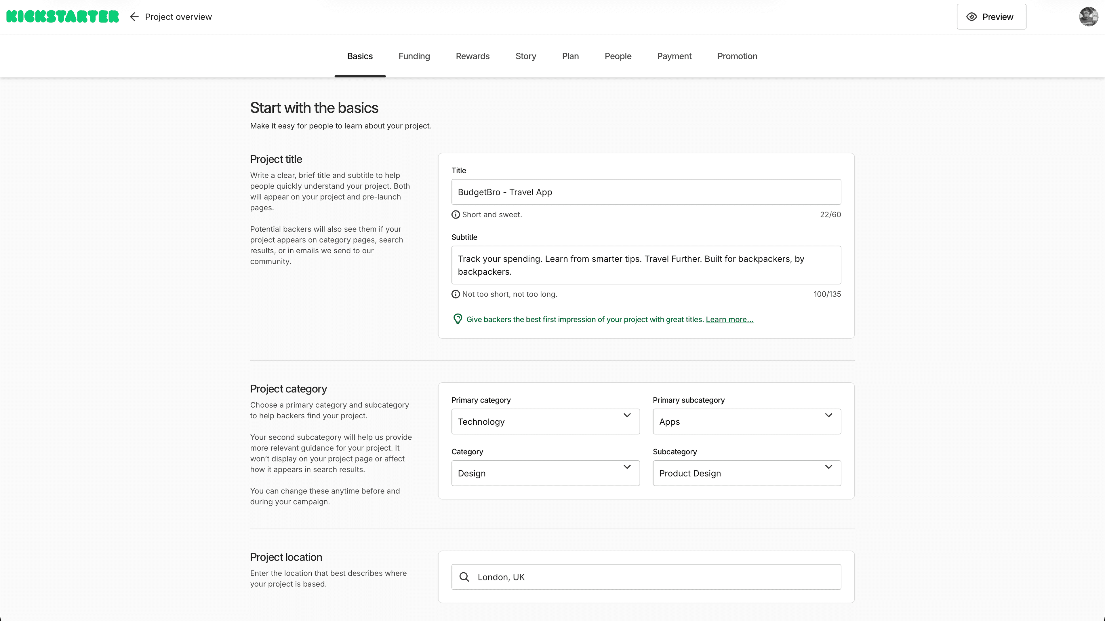 Kickstarter campaign BudgetBro budget travel app