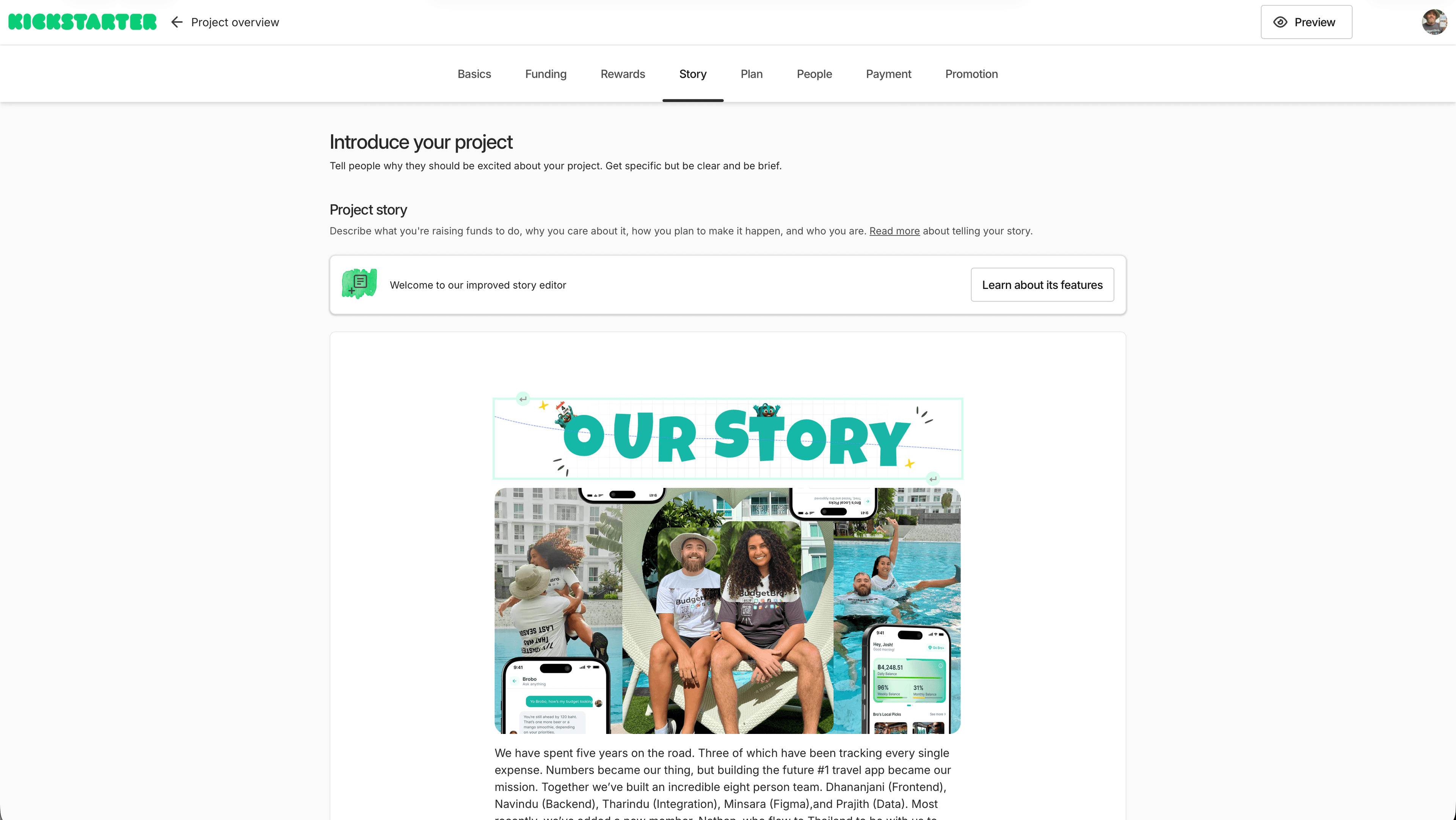 Kickstarter campaign BudgetBro budget travel app