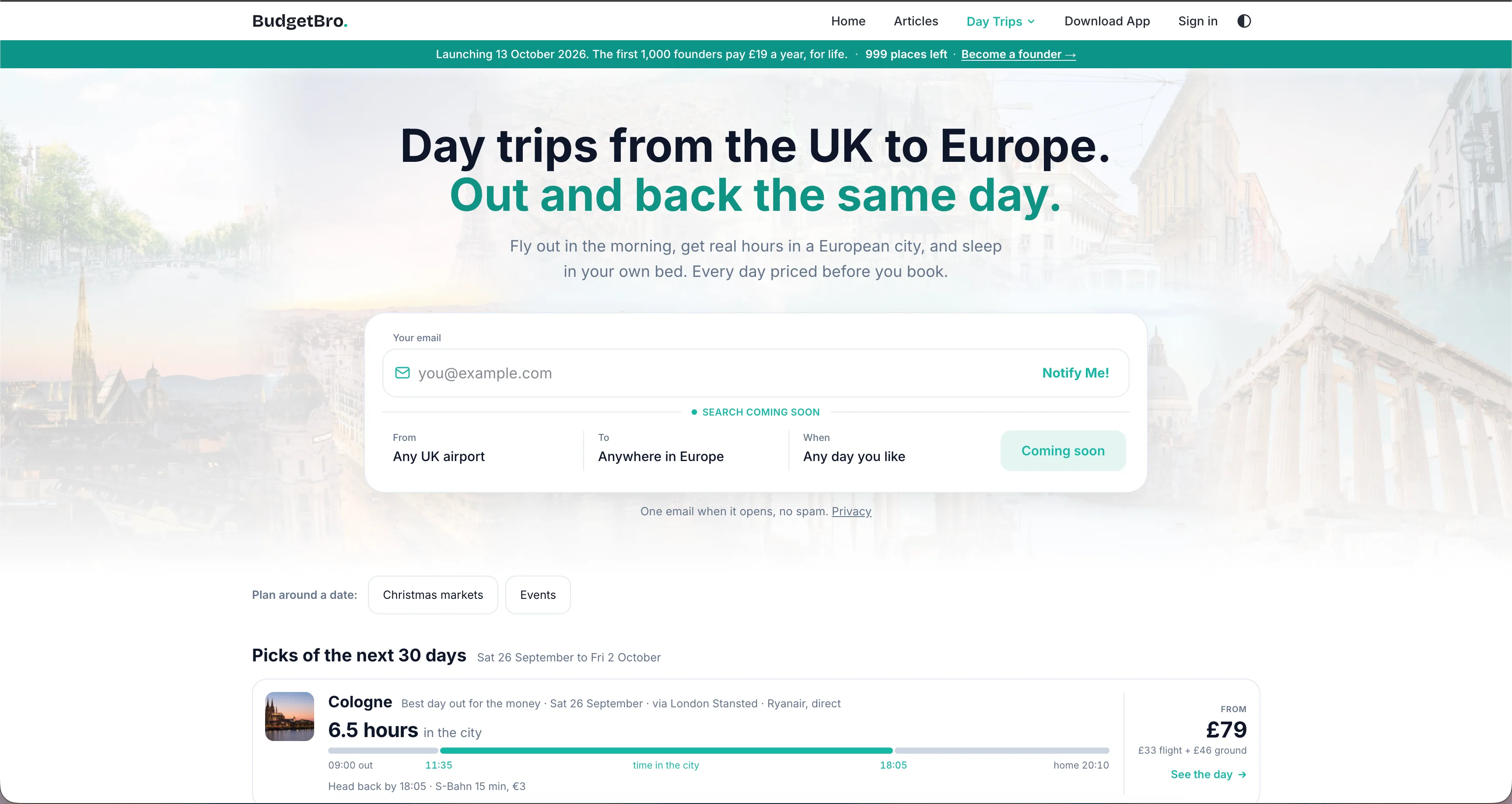 BudgetBro Day Trips | BudgetBro