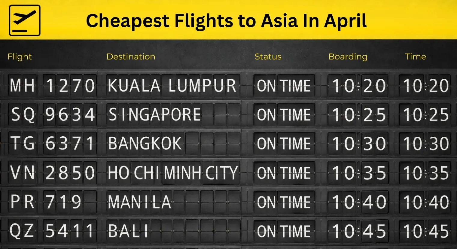 UK to Southeast Asia: Monthly Cheap Flight Update