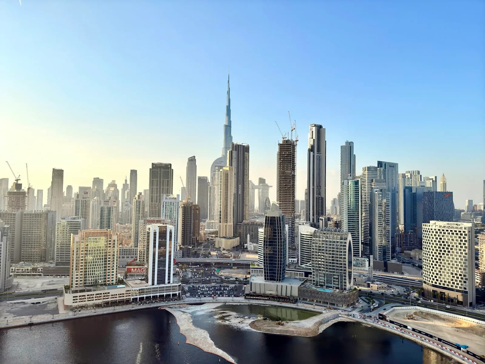 Dubai skyline with the Burj Khalifa rising above Downtown Dubai | BudgetBro