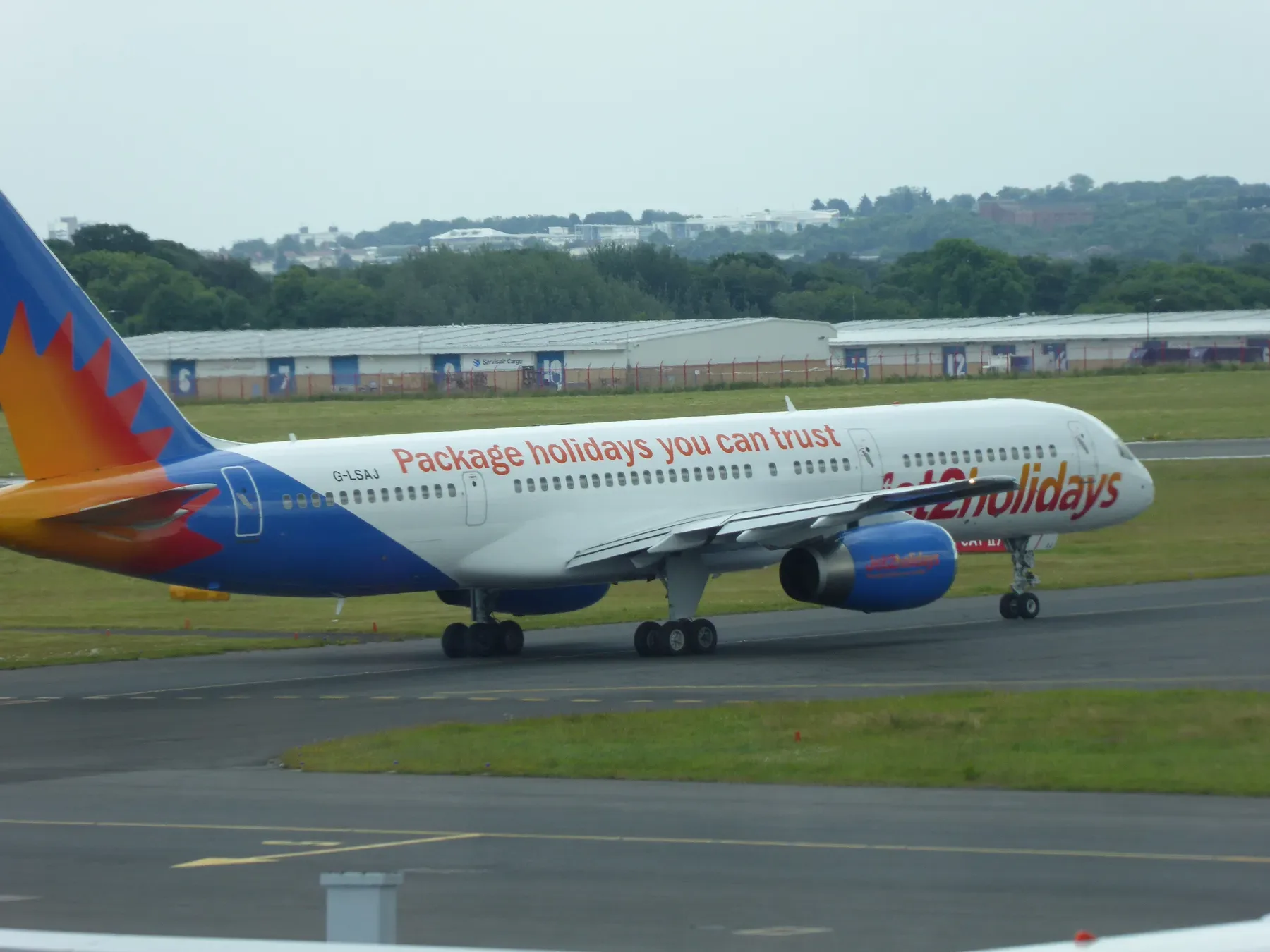Jet2holidays plane taxiing at Newcastle Airport | BudgetBro