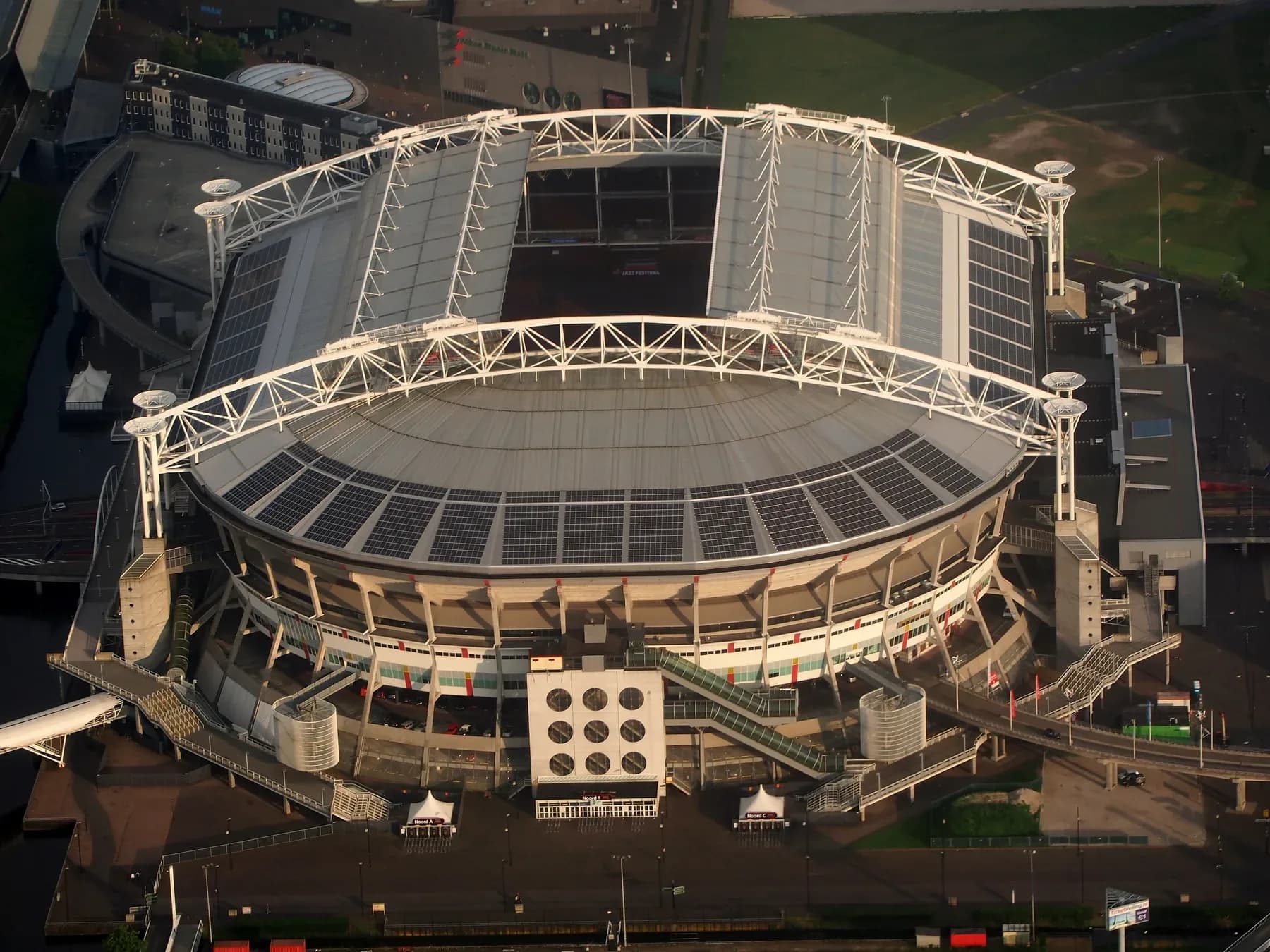 Johan Cruijff ArenA, Ajax's stadium in Amsterdam, seen from above | BudgetBro 