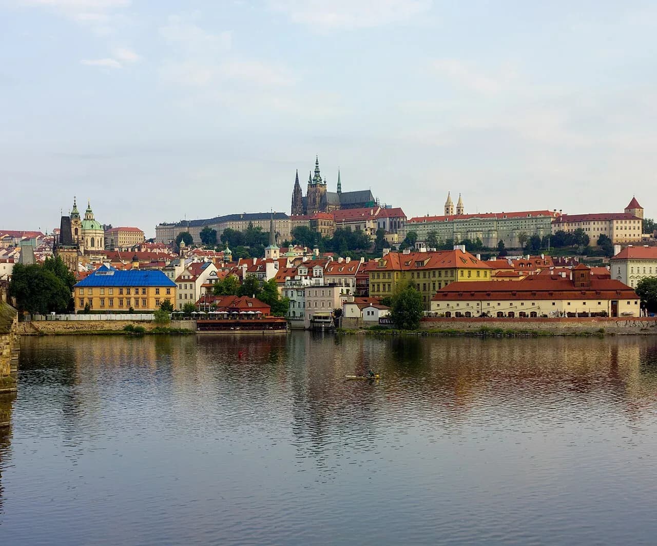 Prague Castle and the Vltava river seen from Charles Bridge | BudgetBro 
