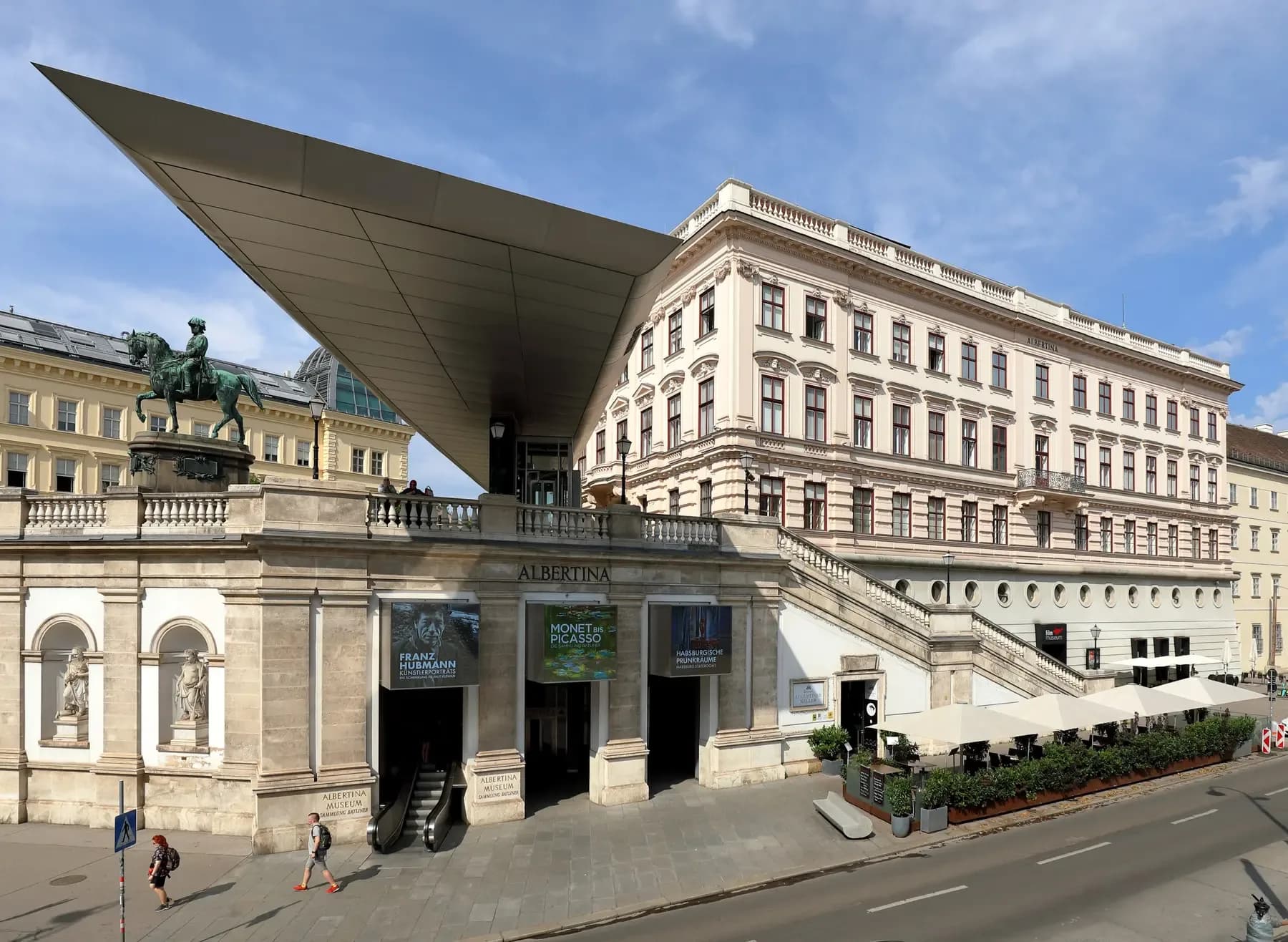 The Albertina museum in Vienna with its modern entrance canopy | BudgetBro 