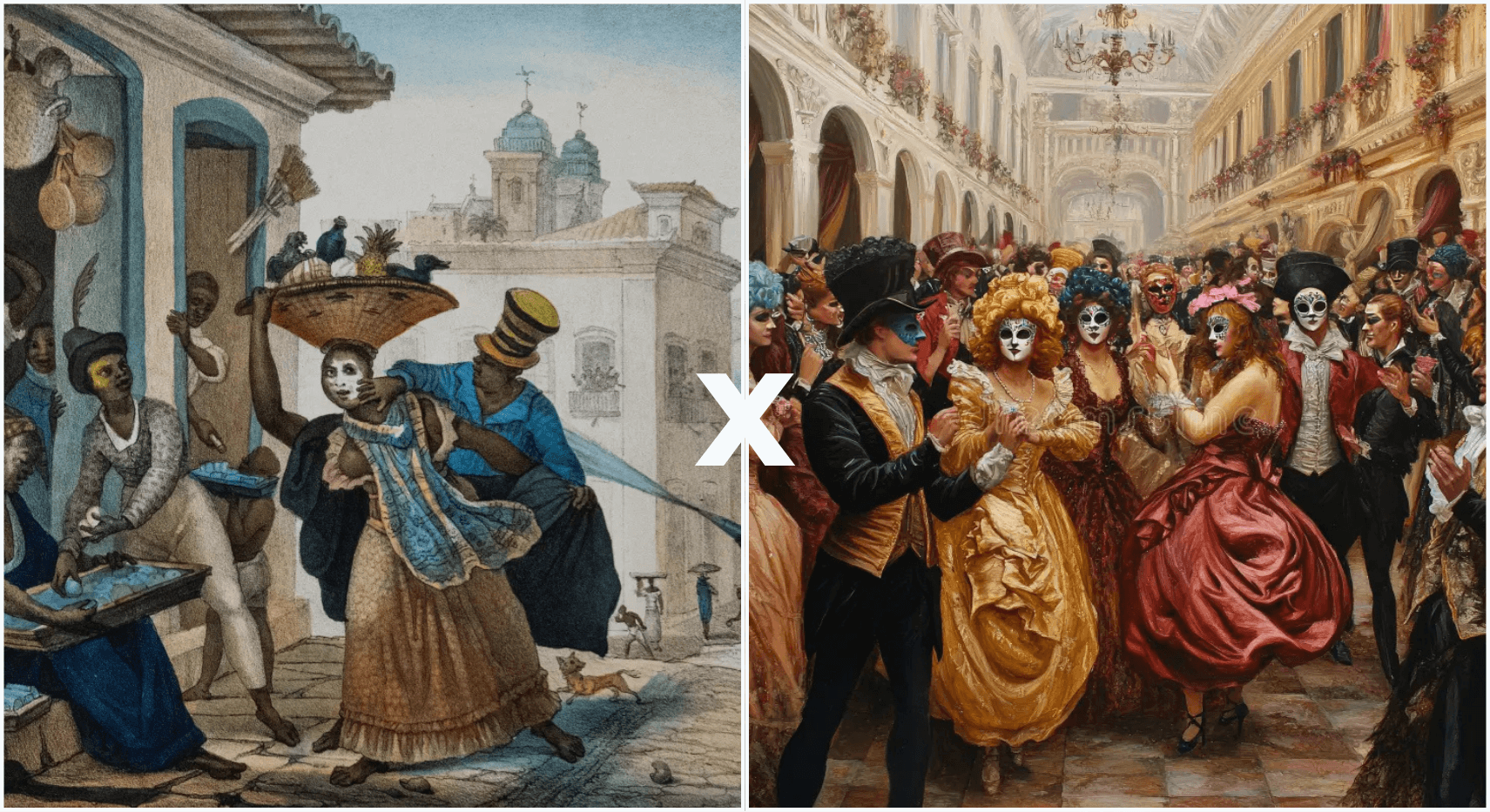 Do caos do Entrudo ao luxo dos bailes: a dualidade que criou o Carnaval carioca