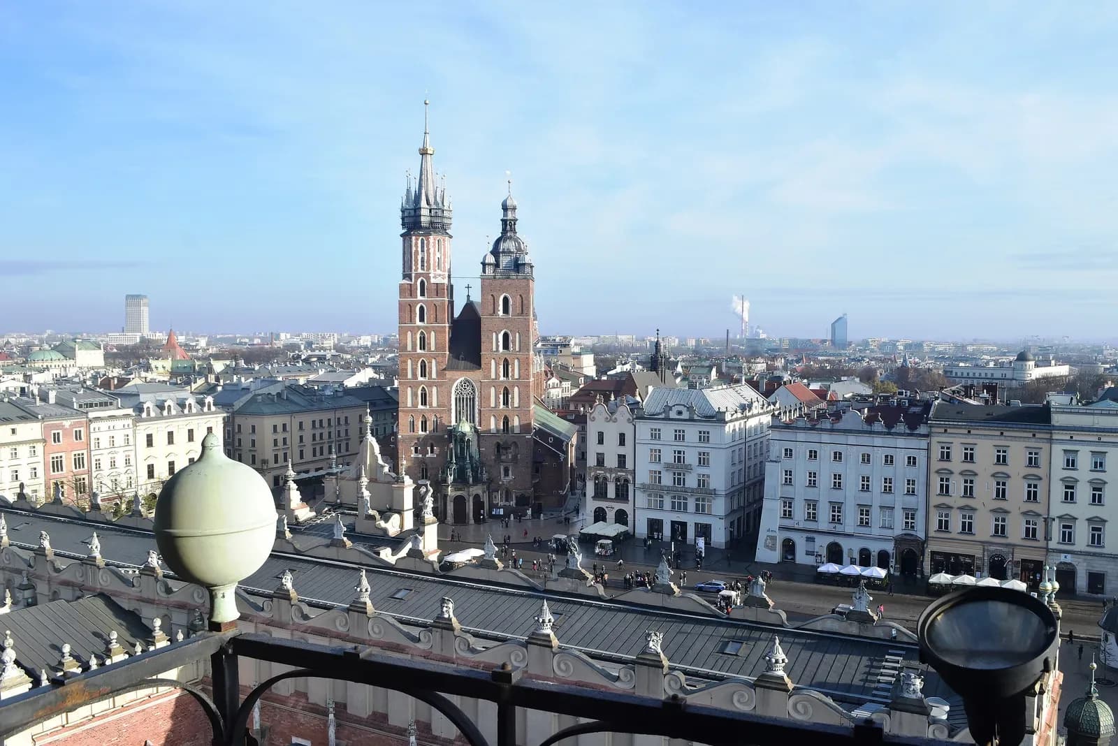 St Mary's Basilica towers above the rooftops of Kraków's Main Market Square | BudgetBro